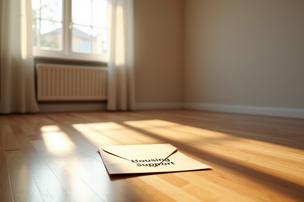Appartement vide avec enveloppe de soutien logement au sol
