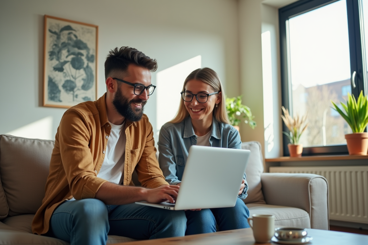 Jeune couple professionnel recherchant un appartement à louer